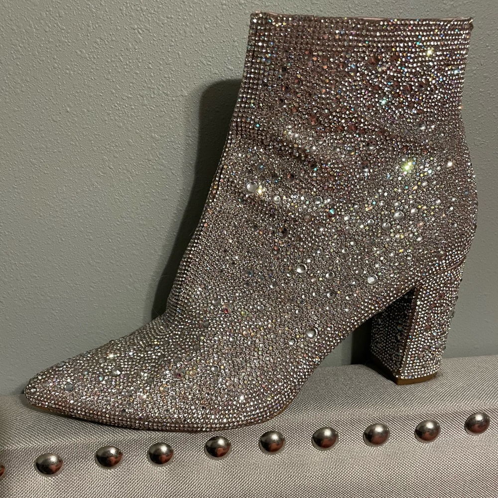 Betsey Johnson Cady Rhinestone Booties